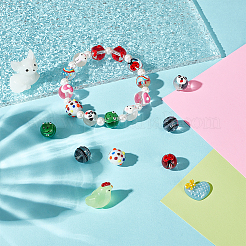 18шт 9 цвета бусины лэмпворк ручной работы LAMP-GA0001-13