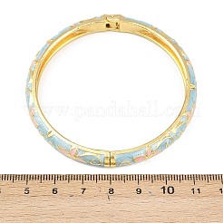 Браслеты из латунного сплава на петлях для женщин&nbsp;BJEW-K290-01A-G