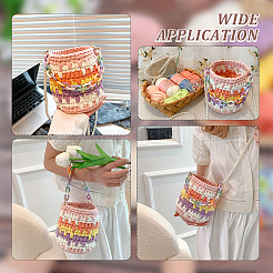 Handgewebte Beuteltaschen-Sets zum Selbermachen&nbsp;PURS-WH0005-52A