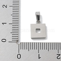 Ionenplattierung (IP) 304 Edelstahl Micro Pave Zirkonia Anhänger&nbsp;STAS-Z107-06P-02
