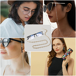 2шт 2 цвета цепочки для очков&nbsp;AJEW-DJ0003-81