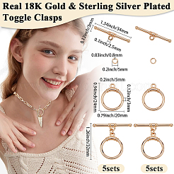 10 шт. 2-х цветные латунные застежки-тоглы&nbsp;KK-BBC0021-22B