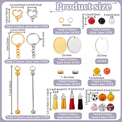 Наборы для самостоятельного изготовления бисерных брелоков из дерева и спортивных мячей&nbsp;DIY-PH0023-91
