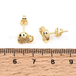 Orecchini da donna in ottone con micro pavé di zirconi cubici&nbsp;KK-CBABCD6-07G