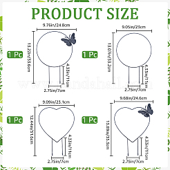 4 шт. 4 стиля железных кольев AJEW-CN0002-41