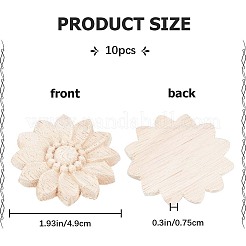 Holz geschnitzte Onlay Applique Handwerk&nbsp;LS-WOOD-WH0034-11B