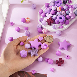 92 perles focales en silicone transparentes&nbsp;SIL-TA0002-85C