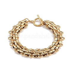 Браслеты из овальной цепочки из нержавеющей стали 304&nbsp;BJEW-G759-03G