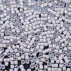 MIYUKIデリカビーズ  シリンダー  日本製シードビーズ  11/0  （db0066)白い裏地クリスタルab  1.3x1.6mm  穴：0.8mm  約2000PCS /ボトル  10 G /ボトル&nbsp;SEED-JP0008-DB0066