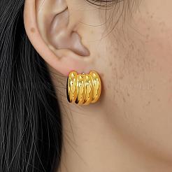 Ohrstecker aus Edelstahl 304 in geometrischer Wellenform für Damen&nbsp;QO0090