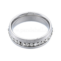 Кольцо на палец с кристаллами и стразами RJEW-N043-11P