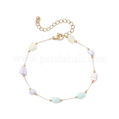 Браслеты из ракушек и звеньев нержавеющей стали 304 для женщин&nbsp;BJEW-JB12378