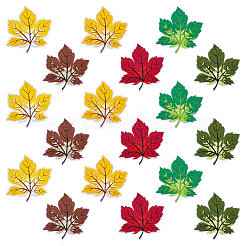 18 шт. двухцветная вышитая нашивка из ткани с изображением кленового листа&nbsp;PATC-PH0001-33