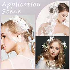 40шт полиэстеровая бабочка&nbsp;DIY-SP0006-26B