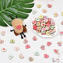 100 шт. деревянные пуговицы&nbsp;DIY-SP0005-91