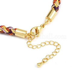 Pulseras de cordón de nailon trenzado de 4 mm&nbsp;FIND-A057-01G-20