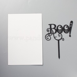 Decoración de tarjeta de inserción de pastel de palabra de tema de halloween de acrílico&nbsp;X-DIY-H109-11