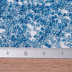 MIYUKIデリカビーズ  シリンダー  日本製シードビーズ  11/0  （db0905)スパークリングブルーライニングクリスタル  1.3x1.6mm  穴：0.8mm  約2000PCS /ボトル  10 G /ボトル&nbsp;SEED-JP0008-DB0905
