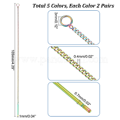 10 пара 5 цветов фурнитура для сережек-гвоздиков из нержавеющей стали 304 FIND-DC0002-28