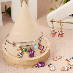 32шт 8 цвета подвески из окрашенного сплава FIND-TA0002-64