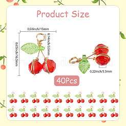 40 шт. подвески из вишневого стекла FIND-SC0016-51