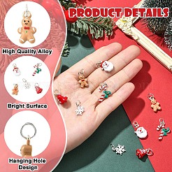 5 шт. 5 стильных подвески из сплава с эмалью на рождественскую тематику&nbsp;XMAS-YW0001-01C