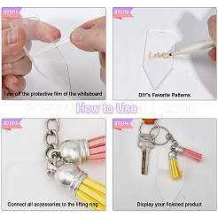 Набор для изготовления пустых брелоков своими руками&nbsp;DIY-WH0453-25