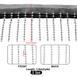 2 ярд полиэфирной кружевной ленты с кисточками OCOR-PH0006-48B