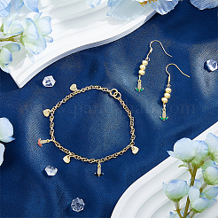 24 шт. 6-цветные латунные подвески с микропаве из кубического циркония&nbsp;KK-DC0003-75