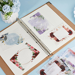 4 ensemble de 4 blocs de papier de scrapbooking translucides à motifs floraux&nbsp;SCRA-GF0001-08
