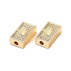 Латунные микро проложить кубического циркония бусы KK-M233-30G