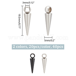 40шт 2 цвета подвески из нержавеющей стали&nbsp;STAS-UN0052-83