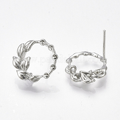 Латунные серьги-гвоздики&nbsp;X-KK-S350-413P