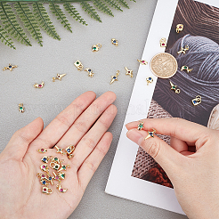 36шт 18 стиля латунные микропаве кубические циркониевые подвески ZIRC-GA0001-05