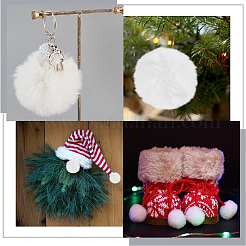 Handgemachte künstliche Kaninchenfell Pom Pom Ball bedeckt Anhänger&nbsp;WOVE-GF0001-03