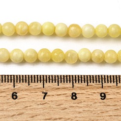 Fili di perline di giada gialla naturale&nbsp;X-G-A274-A01-4mm