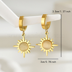 Серьги-кольца в форме восьмиконечной звезды из нержавеющей стали 304&nbsp;QB3148