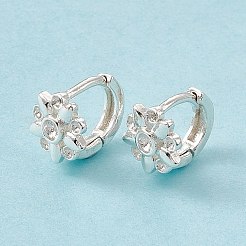 真鍮製フープピアスの発見  ピアスのセッティング  花  カドミウムフリー＆鉛フリー  長持ちメッキ  925銀メッキ  9.5x11.5x8.5mm  ピン：1.15mm  1.4mmと2mmに適合&nbsp;KK-A172-25S