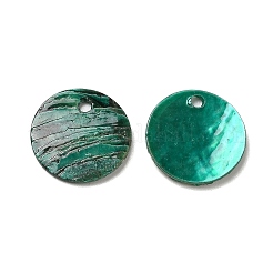 Breloques de coquille Akoya naturelles peintes à la bombe&nbsp;LS-SHEL-F007-15A-03