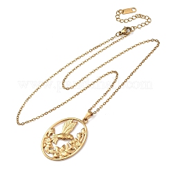 Colliers à pendentif en acier inoxydable 304 avec chaîne câble pour hommes et femmes&nbsp;NJEW-K308-03C-G