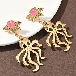 Серьги-гвоздики из нержавеющей стали 304 с эмалью&nbsp;EJEW-B156-08G