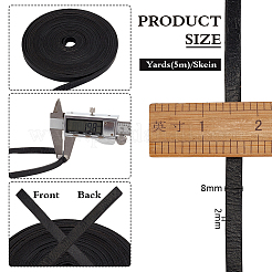 Плоские имитационные кожаные шнуры LC-WH0008-06A