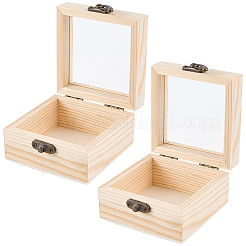 Boîtes de rangement en bois&nbsp;WOCR-CL0001-02B