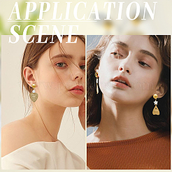 40 шт. латунные серьги KK-SC0005-52G