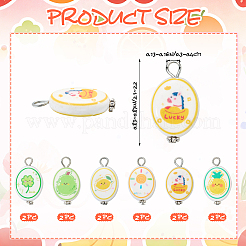 12 pendentif en porcelaine imprimée à la main&nbsp;PALLOY-SW00121