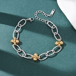 201 браслет-цепочка из нержавеющей стали&nbsp;BJEW-P378-01A-A