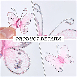 80 шт. кружевные украшения для показа бабочек&nbsp;DIY-CP0012-97