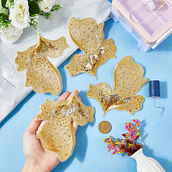 Цветочная полиэстеровая компьютеризированная вышивка утюгом/пришивные нашивки&nbsp;DIY-WH20032-59B