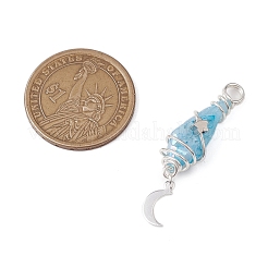 3 шт. 3 стиля гальванизированные натуральные кварцевые кристаллы самородки медная проволока обернутые подвески&nbsp;PALLOY-JF03128-04