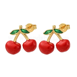 Серьги-гвоздики из латуни EJEW-D322-06G-03